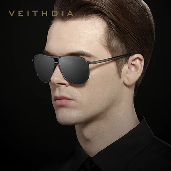 Veithdia 2019 Prekės Dizainerio Mados Akiniai nuo saulės Vyrų Poliarizuota Veidrodėliai Saulės Akiniai, Akiniai Accessories Vyrų 3028