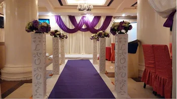 Vestuvių raižyti ramstis vestuvių stovėti be LED šviesos vestuvių t-road skiltyje, PVC plėtra lapas stalo centerpieces