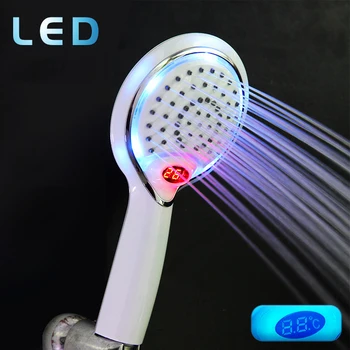 Vidric Automatinis LED Šviesos Dušo Galva 3 Spalvų LED Kišeninis Vonios kambaryje Romantiškas Apšvietimas Nešiojamų Vandens Taupymo Skaitmeninis Temperatūros