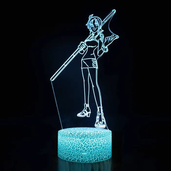 Vieną Naktį Šviesos Luffy Sanji Zoro Nami 3D LED Iliuzija, staliukas, Lempa Anime Pav Lempos Miegamojo Puošimas Vaikams Dovanos