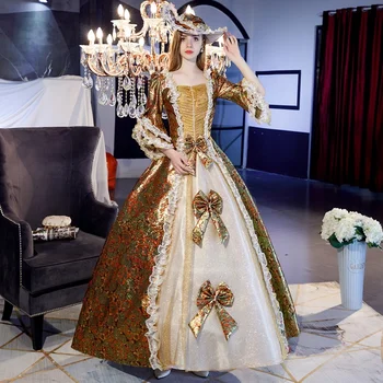 Viktorijos Rokoko ir Baroko marija Antuanetė Kamuolys Suknelės 18 A. Renesanso Istorinio Laikotarpio Viktorijos Suknelė Suknelė Moterims