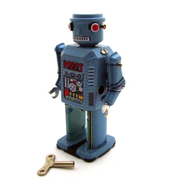 Vintage Retro Mechaninė Robotas Alavo žaislai Klasikinis Prisukamas Vėjo, hidraulinis Kolekciją Tin Žaislas Suaugusiems, Vaikams, Kolekcines Dovana