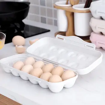 Virtuvės Kiaušinių Laikymo Dėžutė 12 Tinklelis Kiaušinių Dėžutės Maisto Konteineryje Organizatorius Lauke Namų Virtuvės Kiaušinių Laikiklis Su Dangteliu Šaldymo Saugyklos