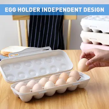 Virtuvės Kiaušinių Laikymo Dėžutė 12 Tinklelis Kiaušinių Dėžutės Maisto Konteineryje Organizatorius Lauke Namų Virtuvės Kiaušinių Laikiklis Su Dangteliu Šaldymo Saugyklos