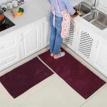 Virtuvės kilimų vandens absorbcija grindų kilimėlis anti-slip tualetas kilimas purus durų kilimėlis, kiliminė danga, koridoriuje, verandoje słomianka