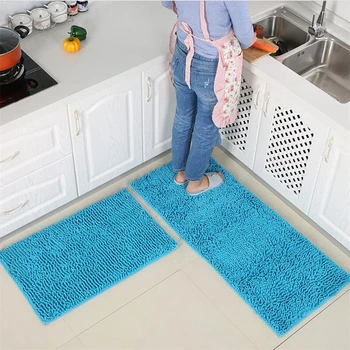 Virtuvės kilimų vandens absorbcija grindų kilimėlis anti-slip tualetas kilimas purus durų kilimėlis, kiliminė danga, koridoriuje, verandoje słomianka