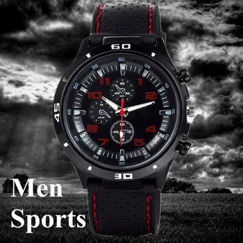 Vyriški Aukštos Kokybės Silikono Juosta Žiūrėti Black 3 Akis Kvarciniai Rankiniai Laikrodžiai Vyrų Mados Atsitiktinis Sporto Vyrų Laikrodis zegarek meski 2019