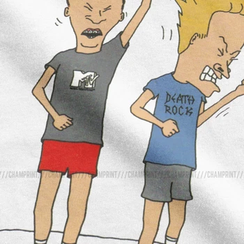 Vyriški Beavis Butthead Roko Marškinėlius Senosios Animacijos Komedija Muzikos Komiksų Punk Metalo Medvilnės Drabužius trumpomis Rankovėmis Tee Marškinėliai Dovanų T-Shirts