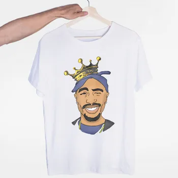 Vyriški Tupac 2pac Hip-Hop Grobis Streetwear T-shirt O-Kaklo trumpomis Rankovėmis, Vasaros Atsitiktinis Mados Unisex Vyrų ir Moterų Marškinėlius