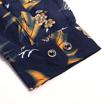 Vyrų 2020 m. Rudenį Mados Nauji vyriški Marškiniai Atsitiktinis ilgomis Rankovėmis Gėlių Spausdinti Marškinėliai Didelis Dydis Camisa Socialinės Businees Marškinėliai 6XL 7XL