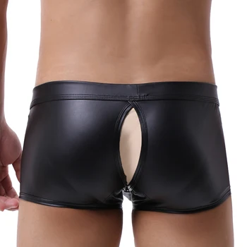 Vyrų trumpikes gėjų didelis varpos krepšys apatinis trikotažas Mažas juosmens mygtukai atgal tuščias erotika boksininkas cueca seksualus tuščiaviduriai iš apatinės Kelnės šortai