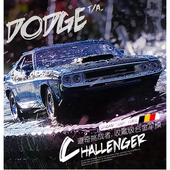 WELLY 1:24 Dodge Challenger automobilį lydinio automobilio modelis, modeliavimas, automobilių apdailos surinkimo dovana žaislas liejimo modelis berniukas