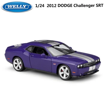 WELLY Diecast 1:24 Masto 2012 DODGE Challenger SRT Simuliatorius Modelio Automobilių Žaislinių Transporto priemonių Metalo Lydinio, Žaislas Automobilis Berniukas Dovanų Kolekcija