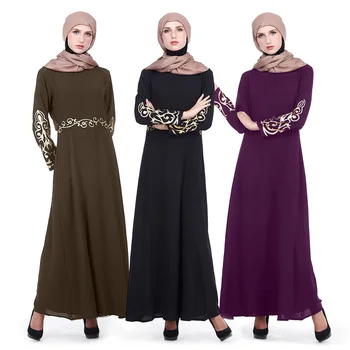 WEPBEL 2 Gabalas Sėdėti Moterų Musulmonų Suknelė Prarasti Plius Dydis Aukšto Juosmens Abaja ilgomis Rankovėmis Įdegio Ramadanas Skraiste Islamo Apranga