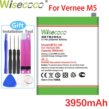 WISECOCO 3950mAh M 5, Baterija Vernee M5 Mobiliųjų Telefonų Sandėlyje Aukštos Kokybės +Sekimo Numerį