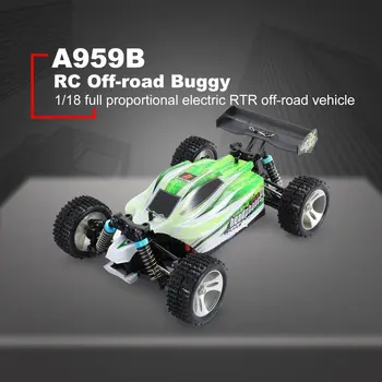 WLtoys A959B 2.4 G 1/18 Visiškai Proporcingas Nuotolinio Valdymo 4WD Transporto priemonės 70KM/h greitųjų Elektrinių RTR Off-road Buggy RC Automobilių