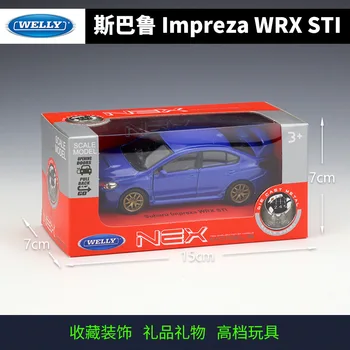 Welly 1:36 Modeliavimas Metalo Modelio Automobilių Žaislas Subaru Impreza WRX STI Lydinio Automobilių Žaislo Modelis Traukti atgal funkcija Vaikams Dovanų