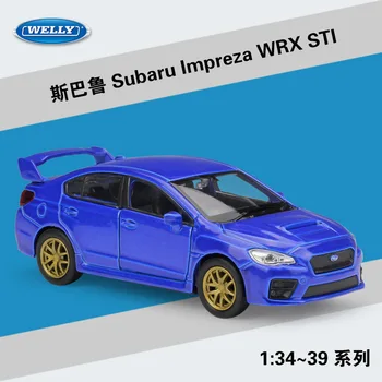 Welly 1:36 Modeliavimas Metalo Modelio Automobilių Žaislas Subaru Impreza WRX STI Lydinio Automobilių Žaislo Modelis Traukti atgal funkcija Vaikams Dovanų