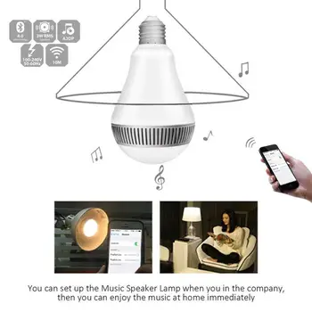 WiFi Smart LED Lemputė E27 RGB Muzikos Garsiakalbis LED Lemputė Belaidžio 