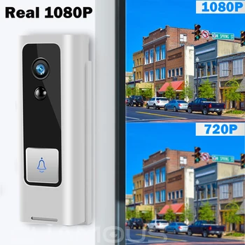 WiFi Vaizdo Doorbell Kamera 1080P Namų Durų Bell Kamera, Wireless WiFi Smart Home Domofonas Mini Vaizdo Durų Bell Tuya Smart Gyvenimo