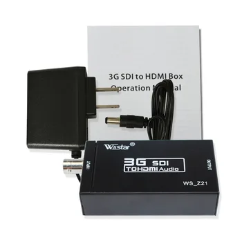 Wiistar HDMI SDI Konverteris Adapteris SDI į HDMI, BNC SD/HD/3G-SDI 1080P Multimedia HD Video Converter
