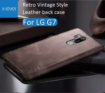 X-Lygio Sofe Galinį Dangtelį Atveju LG G6 Retro Vintage Matinis Matinis PU Odos Atgal Apsauginį kiautą, LG G8 ThinQ Atveju