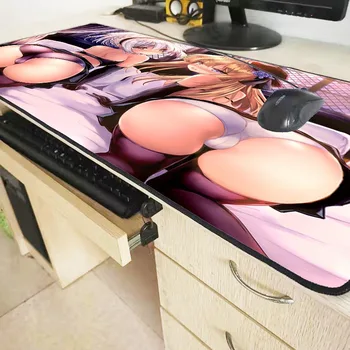 XGZ Seksuali Mergina Big Ass Anime Gaming Mouse Pad Lock Krašto Kilimėlis Nešiojamojo Kompiuterio Stalas Klaviatūros CSGO DOTA Gamer