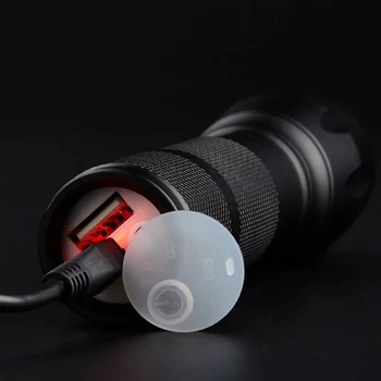 XM-L2 Led Žibintuvėlis Pastatytas 18650 Baterija USB Įkrovimo Zoomable Lempos Smūgiams Galia Bankas Sunku Lemputes Dviračių įrašą