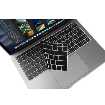 XSKN MUMS ES Išdėstymas arabų Kalba, Juoda Silikoninė Klaviatūra Padengti Odą Nauja MacBook Air 13