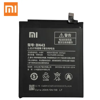 Xiao Mi BN43 Originalaus Telefono Baterija 4000mAh Už Xiaomi Redmi Pastaba 4X 4 X / 4 Pastaba pasaulio Snapdragon 625