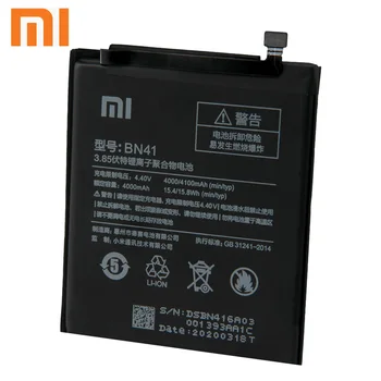 Xiao Mi Originalaus Telefono Baterija BN41 Už Xiaomi Redmi 4 Pastaba Hongmi Note4 Redrice Pastaba 4X Redmi 4 Pastaba Pro 4100mAh