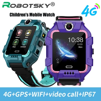 Y99 4G Vaikų Smart Žiūrėti Remti HD Vaizdo Skambučių Vaikai GPS SOS Padėtis Saugos Apyrankę SIM Kortelės Wifi IP67 atsparus Vandeniui Smartwat