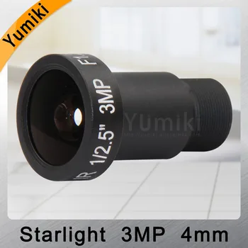 Yumiki M12 VAIZDO 3MP 4mm objektyvas F1.2 Židinio Nuotolis, 4 mm Jutiklis 1/2.5