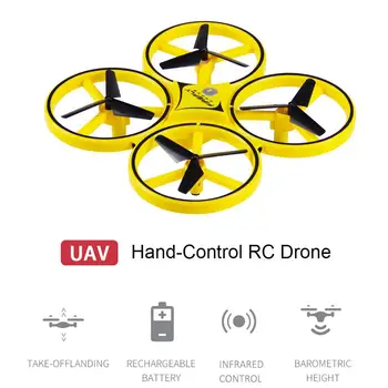 ZF04 RC Drone 2.4 GHz Mini Infraraudonųjų spindulių Indukcijos Vertus Kontrolės Drone Aukščio Laikyti 2 Valdytojai Quadcopter Vaikams Žaislas Dovana