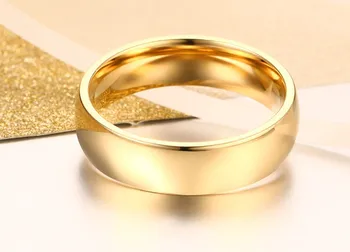 ZORCVENS Naujas Mados Aukso ir Sidabro Spalvos Aukštos poliruoto Nerūdijančio Plieno Vestuvių Žiedą, kad Vyras, Moteris