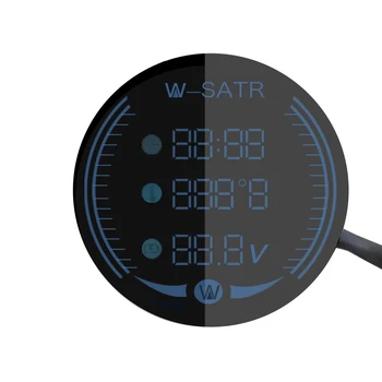 ZSDTRP 3 in 1 voltmetras Laikrodis Universalus Elektroninis Skaitmeninis Termometras Temperatūros Laiko Motociklo Modifikuotų ATV LED