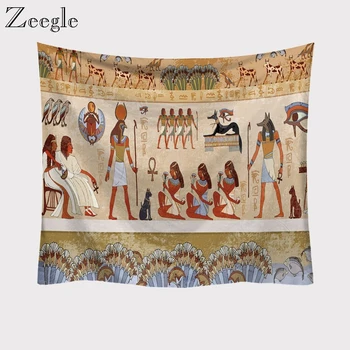 Zeegle Kūrybos Egipto Sienos Gobelenas kiliminė danga, atsparus Vandeniui Meno Gobelenas už Kambarį Namo Apdaila raštuoto Audinio Sienos Gobelenas