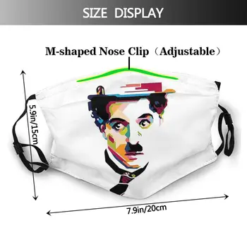 Čarlis Su Skrybėlių Mados Mascarilla Chaplin Komiksų Veikėjas Daugkartinio Naudojimo Nagų Kaukė Su Filtrais