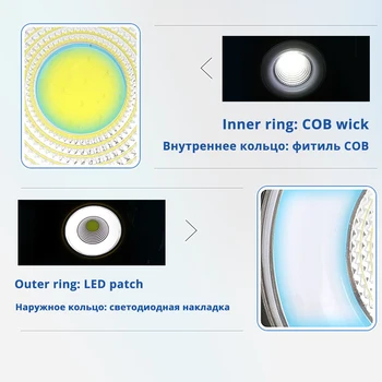 Įkraunamas LED Darbo Saulės šviesos LED Žibintuvėlis Nešiojamų lemputė Gali būti naudojama kaip mobilus maitinimo šaltinis Tinka kempingas