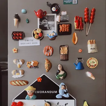 Šaldytuvas Magnetas Dirbtiniai Maisto Šaldytuvas Magnetas, Duonos, Kiaušinių, Daržovių Magnetinio Namų Dekoracijas iš Naujo-bos Namų Aksesuarai Dovanos
