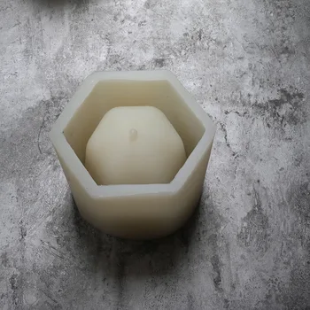 Šešiakampe vazonas silikono formų betono amatų pelėsis 