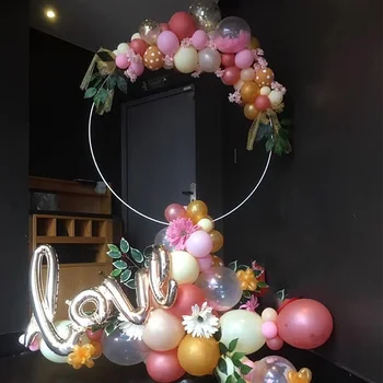 Širdies Turas Ratas Balionas Stovi Balionai Hoopas Turėtojas Stulpelio vestuvių dekoravimas Balionų Kadrų Baby Shower gimtadienio