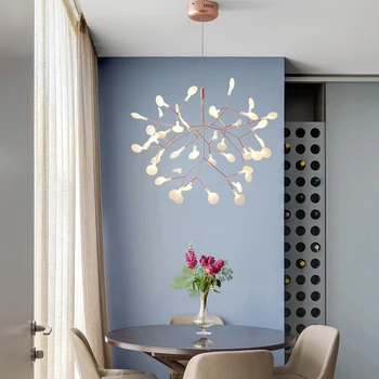 Šiuolaikinių Led šviestuvo Apšvietimo gyvenimo Rosa aukso lempos Šiaurės šalių filialų žibintai valgomasis dizaineris Pramonės Firefly paprasta liustra