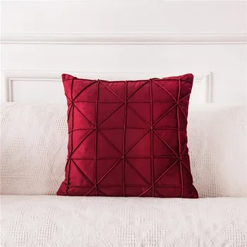 Šiuolaikinės Aksomo, Geometrinio Siuvinėjimo Grotelės Pagalvėlė Padengti Namų dekoro Sofa Paprasta Mesti Pagalvės užvalkalas kambarį miegamasis