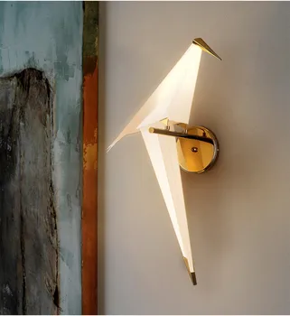 Šiuolaikinės Kūrybos Paukščių Sienos Žibintai Aukso Išgalvotas LED Sieniniai Šviestuvai Vaikų Kambarys, Restoranas, Miegamojo, Svetainės Apšvietimo šviestuvas