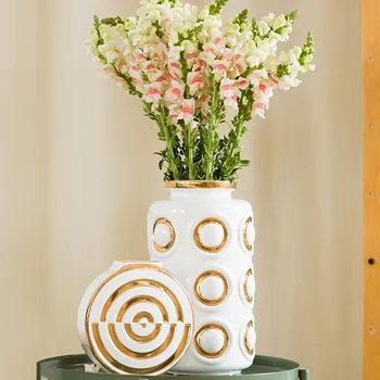 Šiuolaikinės Paprasta, Sausų Gėlių kompozicijų Kambarį Vaza Susitarimą Keramikos Vaza Namų Vaza Apdailos Namų stiklo vaza