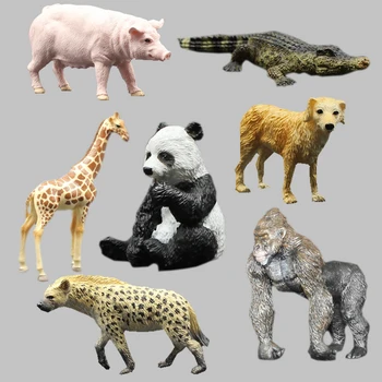 Ūkio laukinių gyvūnų modelio orangutans panda žirafa auksaspalvis retriveris guy kiaulių gyvūnų modelio modeliu, gyvūnų žaislai