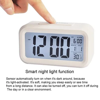 Žadintuvas LED Skaitmeninis Laikrodis-Žadintuvas Didelis Ekranas Su Kalendoriaus Home Office Kelionės Stalo Laikrodis Atidėti Elektroninis Laikrodis Vaikams