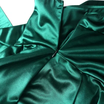 Žalia Stilingas Occassion Suknelės Vieną Petį su Big peteliškę Linijos, Plisuotos Blyksnius Šalies Švęsti Kalėdų Renginį Lady Vestidos