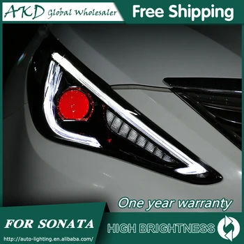 Žibintai Automobilio Hyundai Sonata 8 2011-2016 DRL Dienos Veikia Šviesos Žibintas LED Bi Xenon Lemputė, Rūko Žibintai Tuning Car Accessory